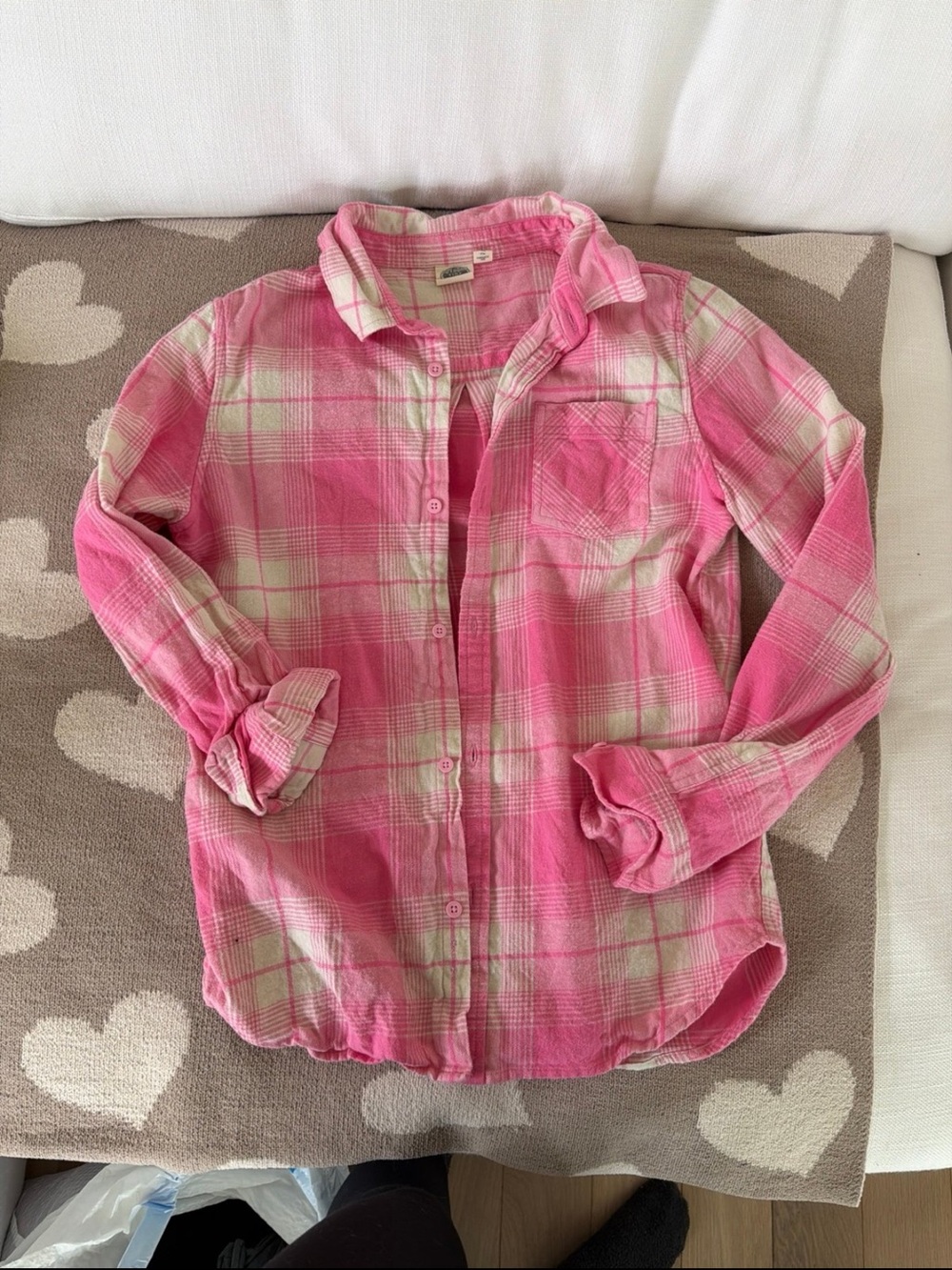 Pink Plaid Button-Down Shirt